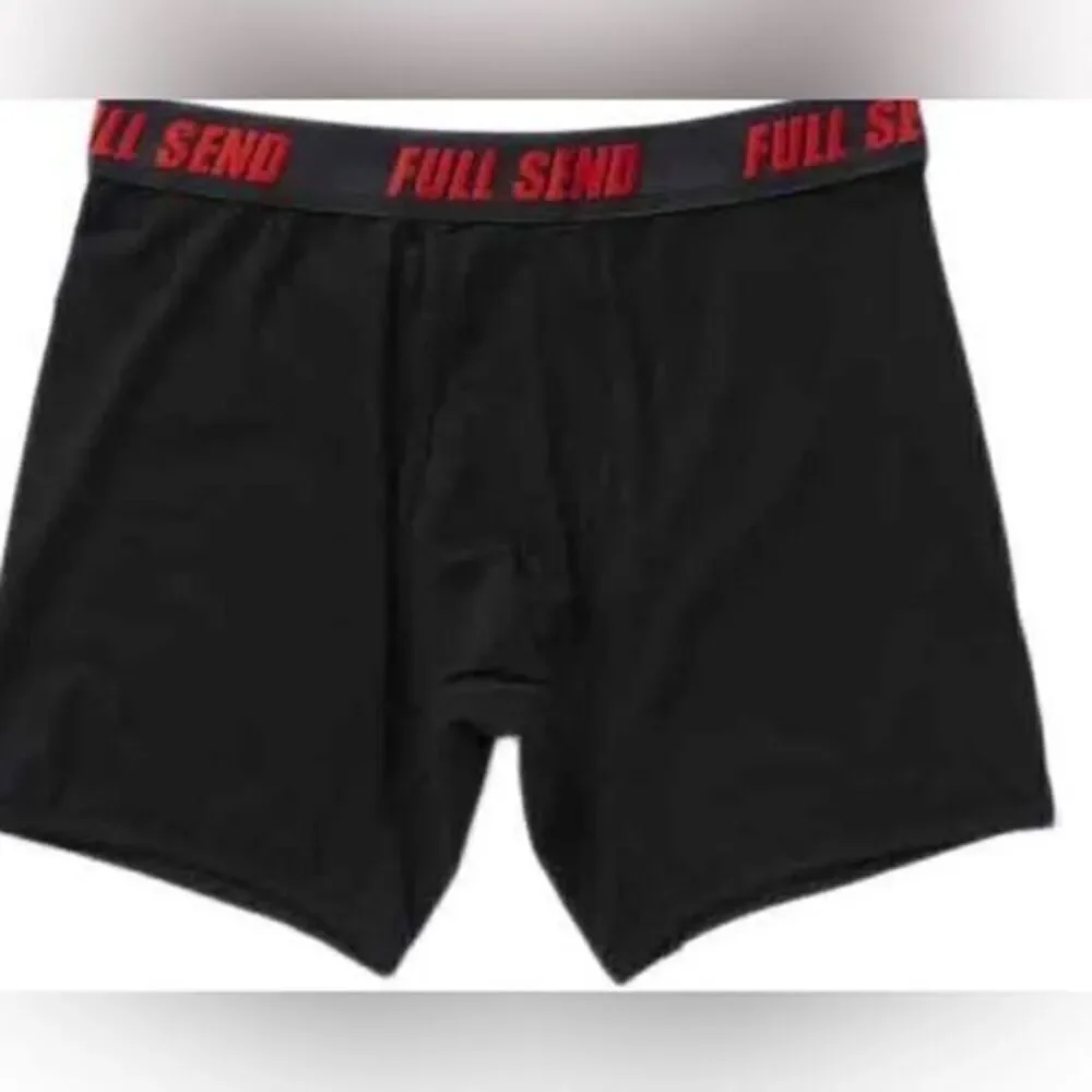 NWT Full Send Men’s Black Boxer Brief Underwear - Size Large